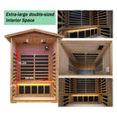 Thermora Ignis 2-Person Ultra-Low EMF Mahogany Outdoor Infrared Sauna With Bluetooth Speakers (SAK43021)