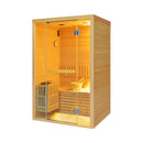 Thermora Alpine Premium 2-Person 3KW Hemlock Wood Sauna With LED Wall Light (SAK28471) by SAKSBY WHOLESALE
