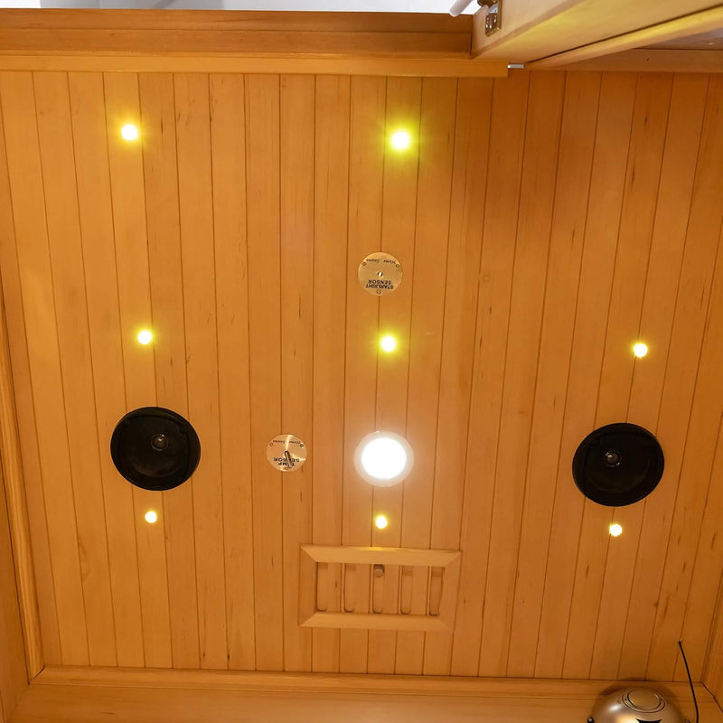 Rövia Luma 2-Person Indoor Hybrid Sauna Room With Infrared And 3.5KW Steam Heaters (SAK83750)