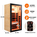 Thermora Solara Single-Person Chilean Pine Infrared Sauna Cabin (SAK57926) by SAKSBY WHOLESALE