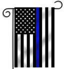 Printed Thin Blue Line (American) Garden Flag by Flagman of America
