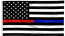 Printed Thin Blue & Red Line American Flag by Flagman of America