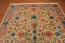 7'10" x 9’8" Hand Knotted Romanian Kaashaan Hunting Wool Oriental Area Rug Beige