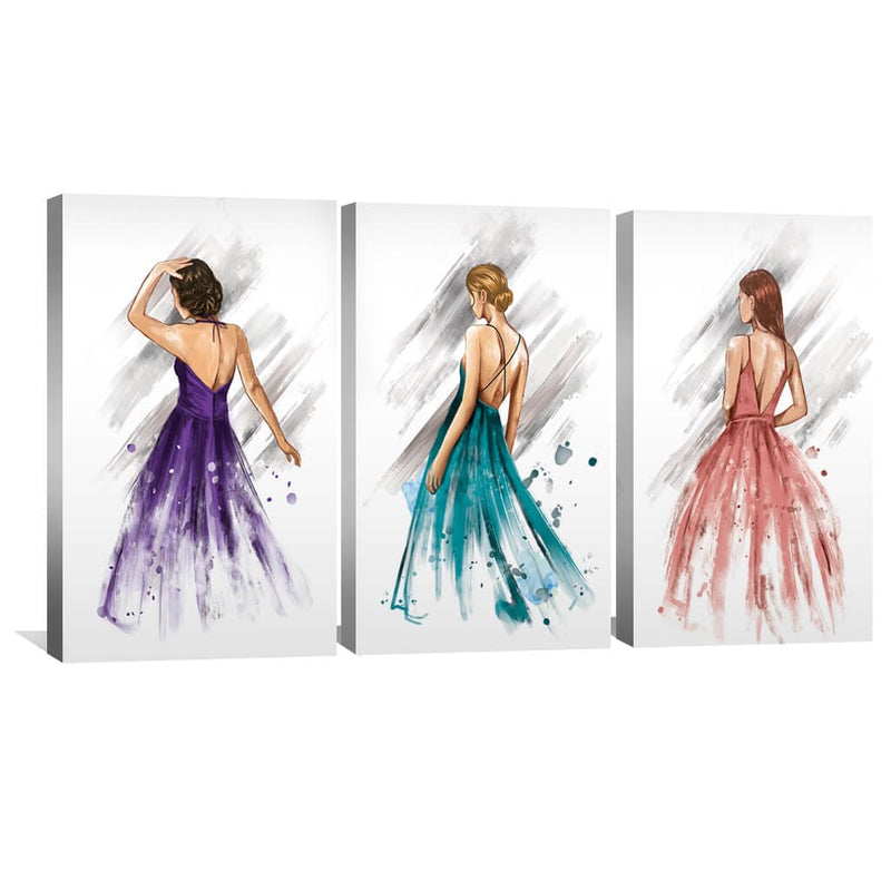 Three Gowns Canvas