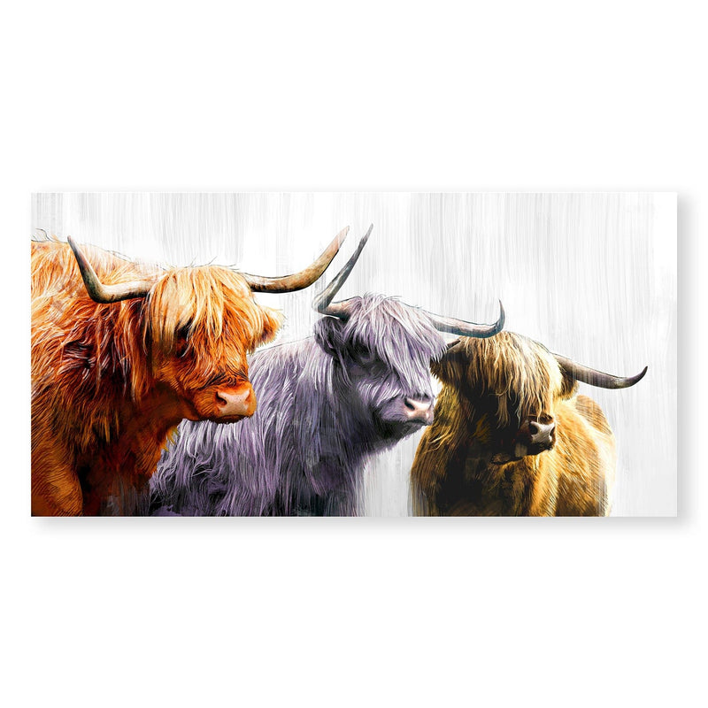 Three Highland Cows Canvas