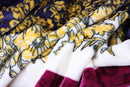 DaDa Bedding Botanical Floral Striped Carnations Mink Flannel Fleece Throw Blanket (XY9829)