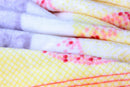 DaDa Bedding Seashore Sunny Yellow Lavender Floral Flannel Mink Fleece Throw Blanket (XY9901)