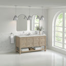 James Martin Breckenridge 60" Double Bathroom Vanity, Whitewashed Oak