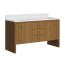 James Martin Hudson 60" Double Bathroom Vanity, Honey Oak