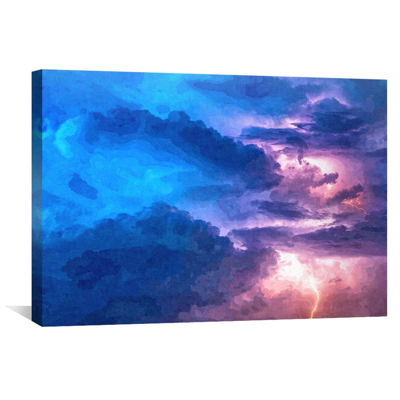 Thunderstorm at Night Canvas