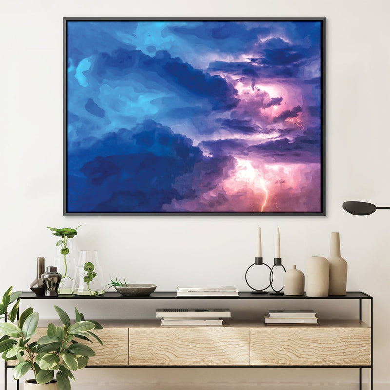 Thunderstorm at Night Canvas