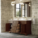 James Martin Brookfield 60" Double Bathroom Vanity, Honey Oak