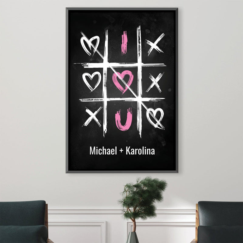 Tic Tac Toe Love Canvas