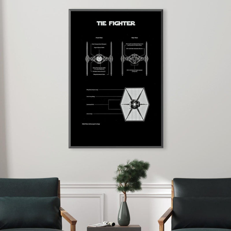 Tie Fighter Blueprint Canvas