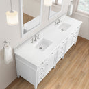 James Martin Brittany 84" Double Bathroom Vanity, Bright White