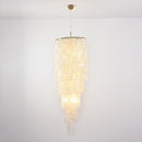 Tiered Capiz Shell Cascading Chandelier