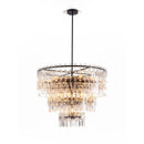 Tiered Clear Crystal Rod Chandelier