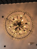 Tiered Clear Crystal Rod Chandelier