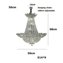 GobekUsa K9 Crystal Chrome LED Chandelier for Trendy Living Room Lighting