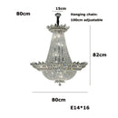 GobekUsa K9 Crystal Chrome LED Chandelier for Trendy Living Room Lighting