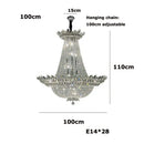 GobekUsa K9 Crystal Chrome LED Chandelier for Trendy Living Room Lighting