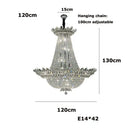 GobekUsa K9 Crystal Chrome LED Chandelier for Trendy Living Room Lighting