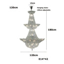 GobekUsa K9 Crystal Chrome LED Chandelier for Trendy Living Room Lighting