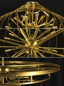 Tiered Crystal Round Brass Chandelier