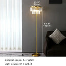 GobekUsa Crystal Table Lamp Gray - Elegant Bedroom Nightstand Lighting