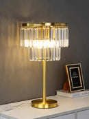 GobekUsa Crystal Table Lamp Gray - Elegant Bedroom Nightstand Lighting