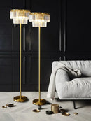 GobekUsa Crystal Table Lamp Gray - Elegant Bedroom Nightstand Lighting