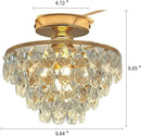 GobekUsa Crystal LED Chandelier Ceiling Lamp for Living Dining Room Decor