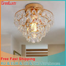 GobekUsa Crystal LED Chandelier Ceiling Lamp for Living Dining Room Decor