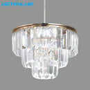 GobekUsa Crystal LED Pendant Light for Kitchen Island Living Dining Room Chandelier