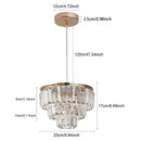 GobekUsa Crystal LED Pendant Light for Kitchen Island Living Dining Room Chandelier