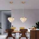 GobekUsa Crystal LED Pendant Light for Kitchen Island Living Dining Room Chandelier