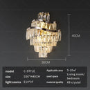 GobekUsa Crystal Wall Lamp: Elegant Living Room Bedroom Design Lighting