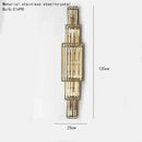 GobekUsa Clear Glass Wall Lamp Stainless Steel Sconces for Hotel Hall Dining Room