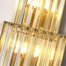 GobekUsa Clear Glass Wall Lamp Stainless Steel Sconces for Hotel Hall Dining Room