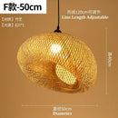 GobekUsa Bamboo Chandelier: Handwoven LED Ceiling Pendant for Home Decor