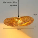 GobekUsa Bamboo Chandelier: Handwoven LED Ceiling Pendant for Home Decor