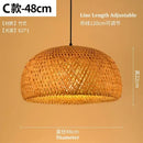 GobekUsa Bamboo Chandelier: Handwoven LED Ceiling Pendant for Home Decor