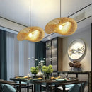 GobekUsa Bamboo Chandelier: Handwoven LED Ceiling Pendant for Home Decor