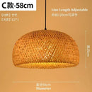 GobekUsa Bamboo Chandelier: Handwoven LED Ceiling Pendant for Home Decor