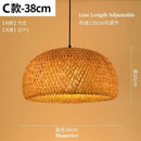 GobekUsa Bamboo Chandelier: Handwoven LED Ceiling Pendant for Home Decor