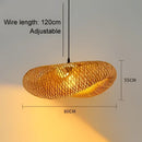 GobekUsa Bamboo Chandelier: Handwoven LED Ceiling Pendant for Home Decor