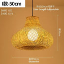 GobekUsa Bamboo Chandelier: Handwoven LED Ceiling Pendant for Home Decor