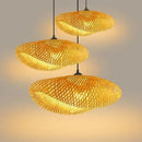 GobekUsa Bamboo Chandelier: Handwoven LED Ceiling Pendant for Home Decor