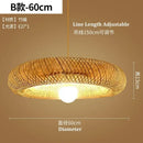 GobekUsa Bamboo Chandelier: Handwoven LED Ceiling Pendant for Home Decor