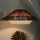 GobekUsa Hemp Rope Rattan Weave LED Chandelier for Home Decor and Lighting